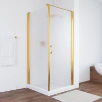 Душевой уголок Vegas Glass EP-Fis 80*90 09 10 R профиль золото, стекло сатин