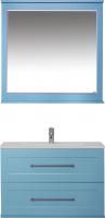 Мебель для ванной Misty Марта 80 подвесная, голубая матовая