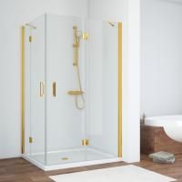 Душевой уголок Vegas Glass AFA-F TUR NOVO 100*90 09 01 R профиль золото глянцевое, стекло прозрачное