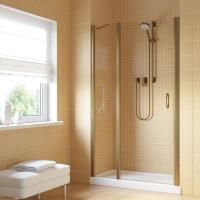 Душевая дверь в нишу Vegas Glass EP-F-1 LUX 115 05 01 L профиль бронза, стекло прозрачное