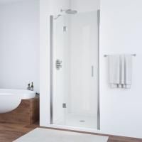 Душевая дверь в нишу Vegas Glass AFP TUR NOVO 120 08 crystalvision L профиль глянцевый хром, стекло crystalvision