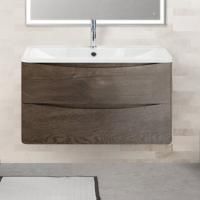 Тумба с раковиной BelBagno Acqua 90 подвесная, robere nature grigio