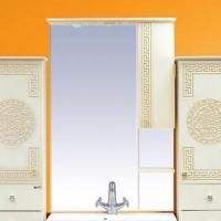 Зеркало-шкаф Misty Olimpia Lux 75 R бежевая патина