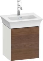 Тумба с раковиной Duravit White Tulip 45 американский орех, белый шелковисто-матовый