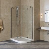 Душевой уголок Vegas Glass AFS-F Lux 100*80 08 01 L профиль глянцевый хром, стекло прозрачное