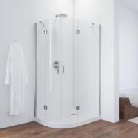 Душевой уголок Vegas Glass AFS-F TUR NOVO 120*100 08 01 R профиль глянцевый хром, стекло прозрачное