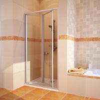 Душевая дверь в нишу GuteWetter Practic Door GK-404 левая (78-82)x190 стекло бесцветное, профиль мат. хром