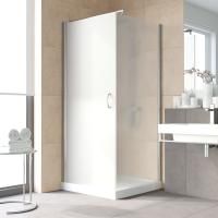 Душевой уголок Vegas Glass EP-Fis LUX 90 08 10 L профиль глянцевый хром, стекло сатин