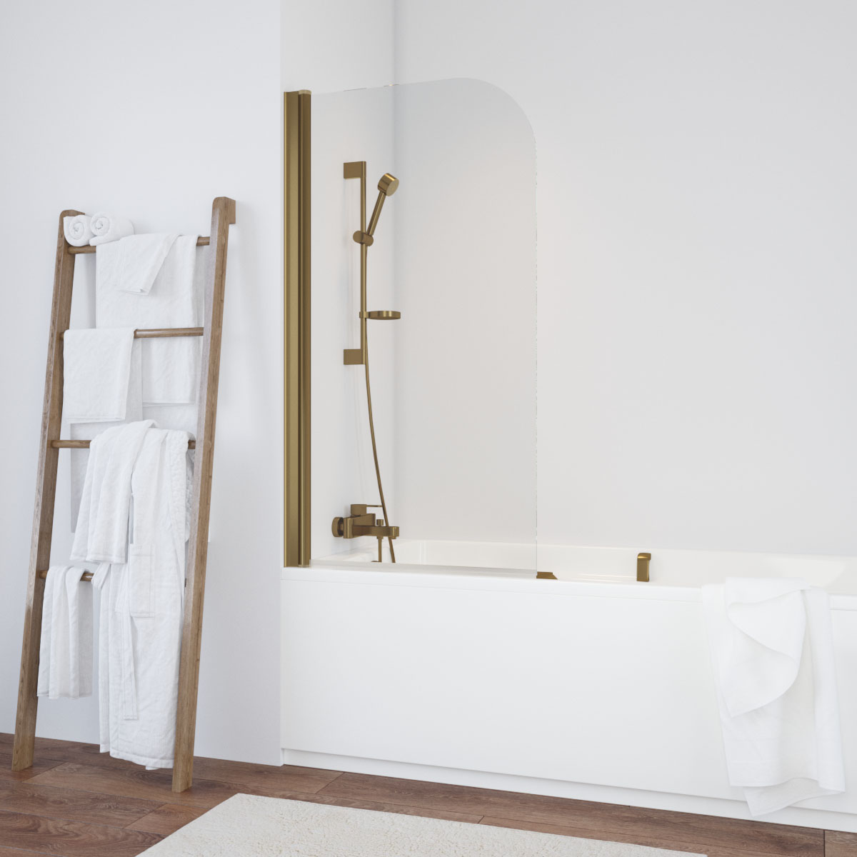 Шторка на ванну Vegas Glass EV 76 05 crystalvision, профиль бронза, стекло crystalvision