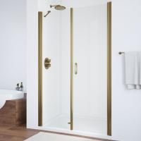 Душевая дверь в нишу Vegas Glass EP-F-2 115 05 01 R профиль бронза, стекло прозрачное