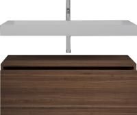 Тумба с раковиной Armadi Art Flat 100 подвесная, dark oak