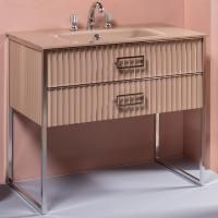 Тумба с раковиной Armadi Art Monaco 100 капучино, хром