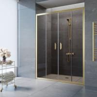 Душевая дверь в нишу Vegas Glass Z2P TUR NOVO h1900 160 09 05 профиль золото глянцевое, стекло бронза