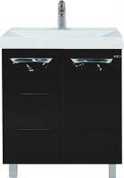 Тумба под раковину Misty Петра 65 черная эмаль