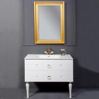 Мебель для ванной Armadi Art Vallessi Avantgarde Piazza 100 белая, с раковиной-столешницей