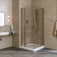 Душевой уголок Vegas Glass EFA LUX 90 05 05 профиль бронза, стекло бронза