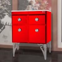 Тумба с раковиной Bellezza Луссо 65 красная