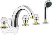 Смеситель на борт ванны Migliore Axo Swarovski ML.AXO-680F CrDo
