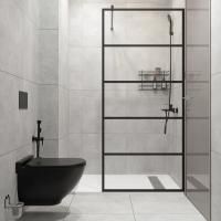 Душевая перегородка Stworki Кронборг LOFT-GW-120х220 120 см, профиль черный матовый