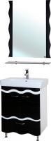 Мебель для ванной Bellezza Мари Волна 60 белая/черная