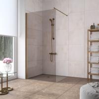 Душевая перегородка Vegas Glass EAF LUX 96 05 05 профиль бронза, стекло бронза