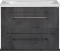 Тумба под раковину Misty Марта 60 подвесная, темный бетон