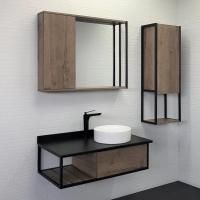 Мебель для ванной Comforty Лиссабон 90 R подвесная, дуб темный