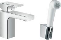 Смеситель для раковины Hansgrohe Vernis Shape 71216000 с гигиеническим душем, хром
