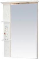 Зеркало Misty Вирджиния Бабочка 75 L белое фактурное