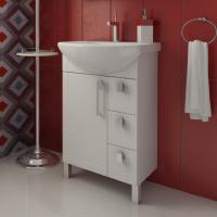 Тумба под раковину Triton Диана 55 R, 3 ящика, белая