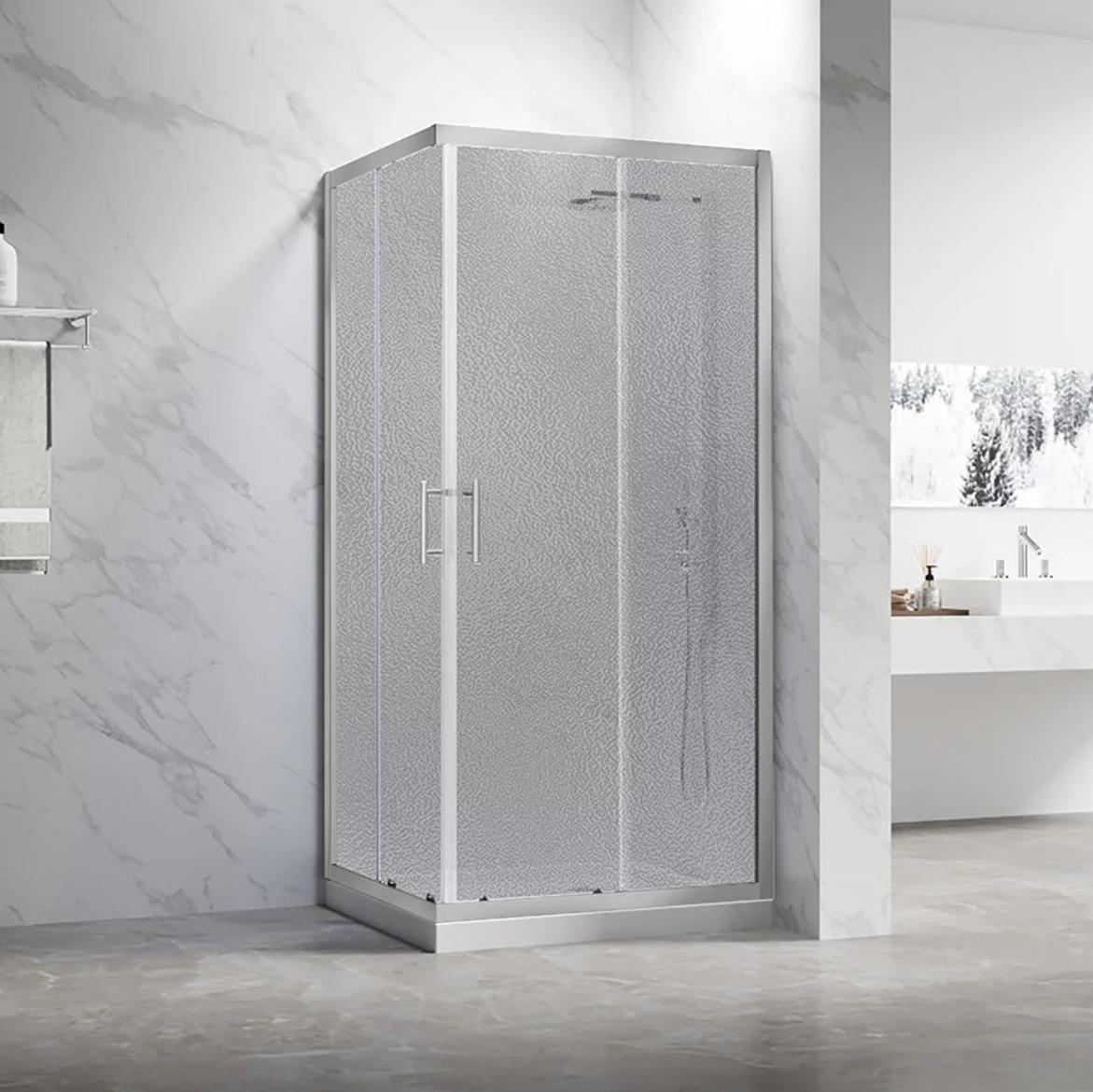 Душевой уголок Veconi Rovigo RV-27CH Pear 100x80