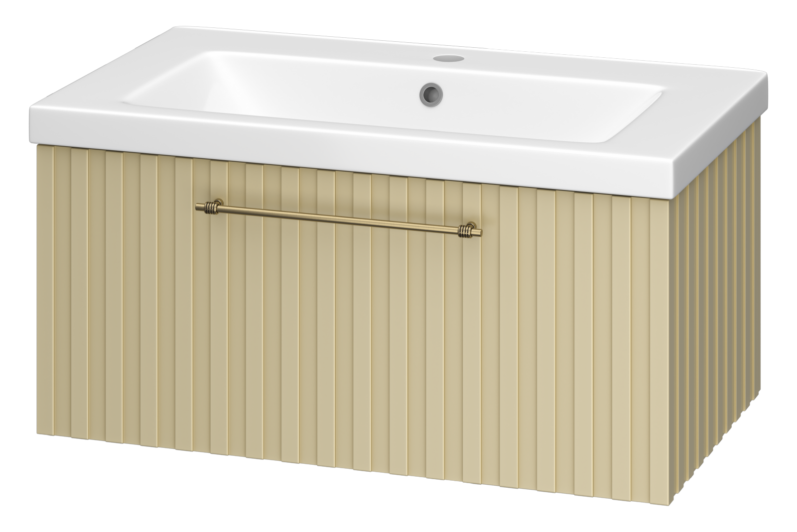 Тумба с раковиной Brevita Alicante 80 подвесная, капучино