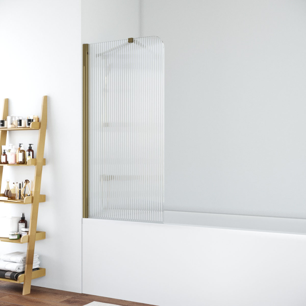 Шторка на ванну Vegas Glass EV NOVO ST 76 05 Moru L, профиль бронза, стекло Moru