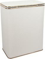 Корзина для белья Geralis PWG-B белая, золото, стандартная