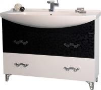 Тумба под раковину Bellezza Маргарита 105 белая с черным