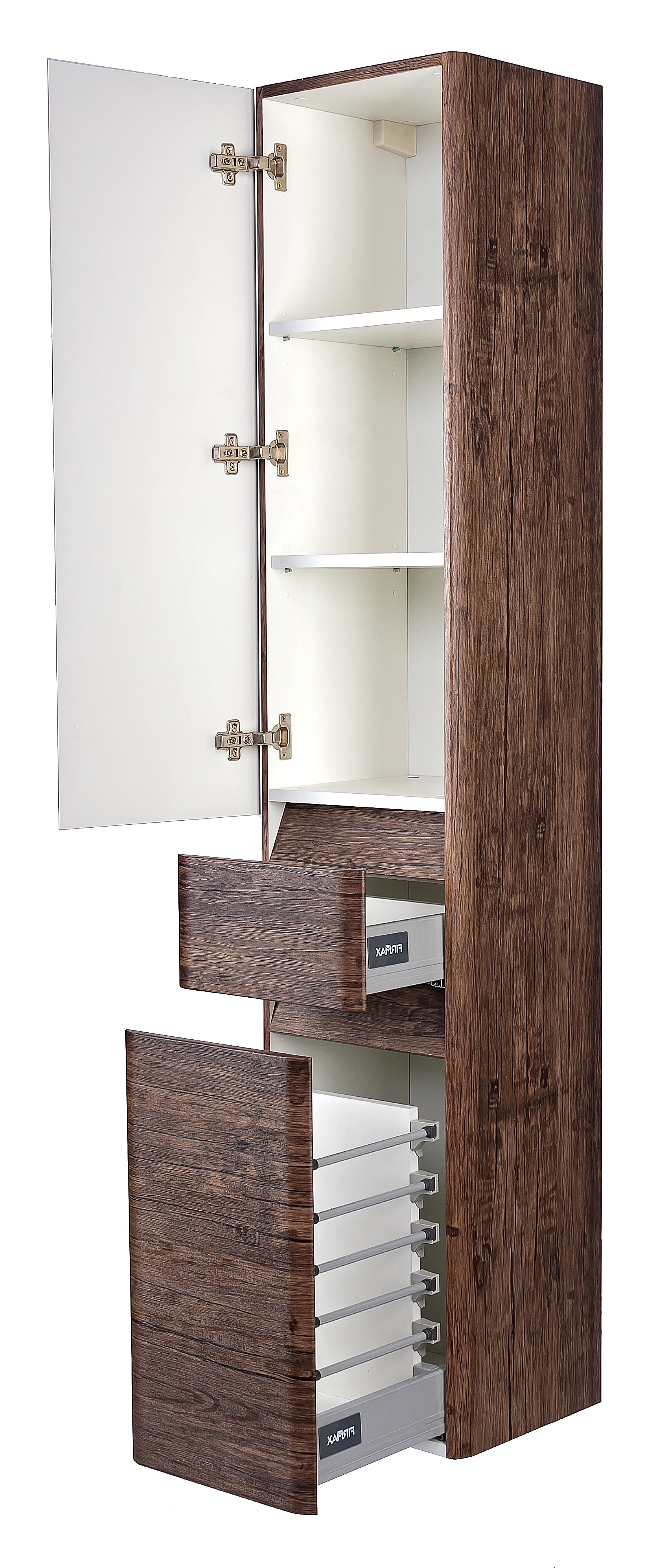 Пенал Style Line Атлантика 35 L Люкс старое дерево, с корзиной, Plus