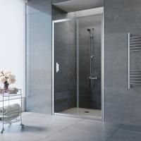 Душевая дверь в нишу Vegas Glass ZP TUR NOVO h1900120 08 01 профиль глянцевый хром, стекло прозрачное