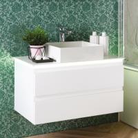 Тумба с раковиной Jacob Delafon Madeleine 80 белый матовый с подсветкой