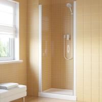 Душевая дверь в нишу Vegas Glass EP LUX 060 01 01 L профиль белый, стекло прозрачное