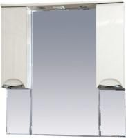 Зеркало Misty Орхидея 105 с подсветкой, белая эмаль