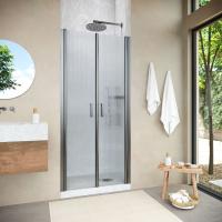 Душевая дверь в нишу Vegas Glass E2P NOVO h2000 100 11 Moru, профиль оружейная сталь, стекло Moru