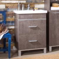 Тумба с раковиной Бриклаер Фостер 60 дуб антик/сатин