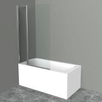 Шторка на ванну BelBagno Uno V-11-80/150-C-Cr стекло прозрачное