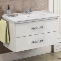 Тумба с раковиной Comforty Неаполь 100 белый глянец