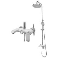 Душевая стойка Hansberge H5033W, белый/хром
