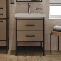 Тумба с раковиной Sanflor Норд 60 тауп с раковиной Grand 60