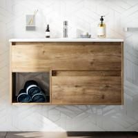 Тумба с раковиной Stworki Карлстад 90 дуб рустикальный