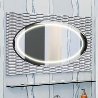 Зеркало Sanflor Белла 100 белое, патина серебро