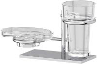 Стакан Ellux Domino DOM 005-C01 с мыльницей