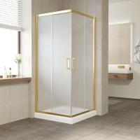 Душевой уголок Vegas Glass ZA TUR NOVO h1900 120 09 10 профиль золото глянцевое, стекло сатин